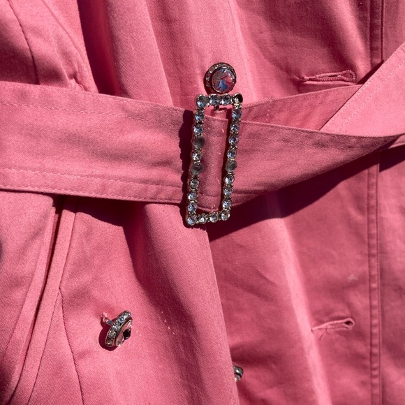 Karen Kane Bubble Gum Pink Double Breasted Jacket w/Faux Crystal Buttons Sz XL - Picture 6 of 9